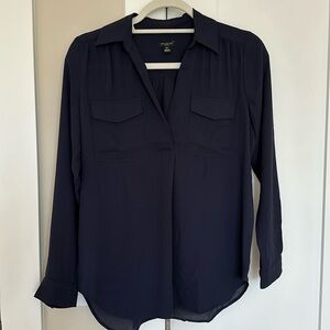 Navy Blue Blouse